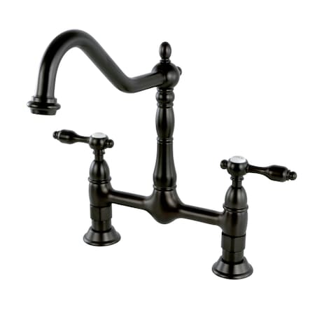 Kingston Brass KS1175TAL Tudor Bridge Kitchen Faucet, Oil Rubbed Bronze KS1175TAL